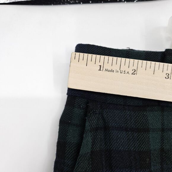 Vintage LL Bean Plaid Pants Mens 35 x 30 Green 1970s Trousers Classic Casual - Picture 4 of 15